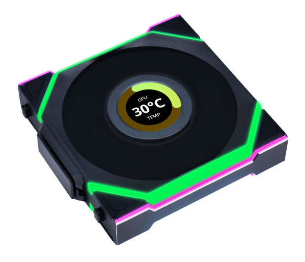 LIAN LI Uni Fan SL Wireless 120 LCD Reverse 120mm - 1332112 - zdjęcie 2